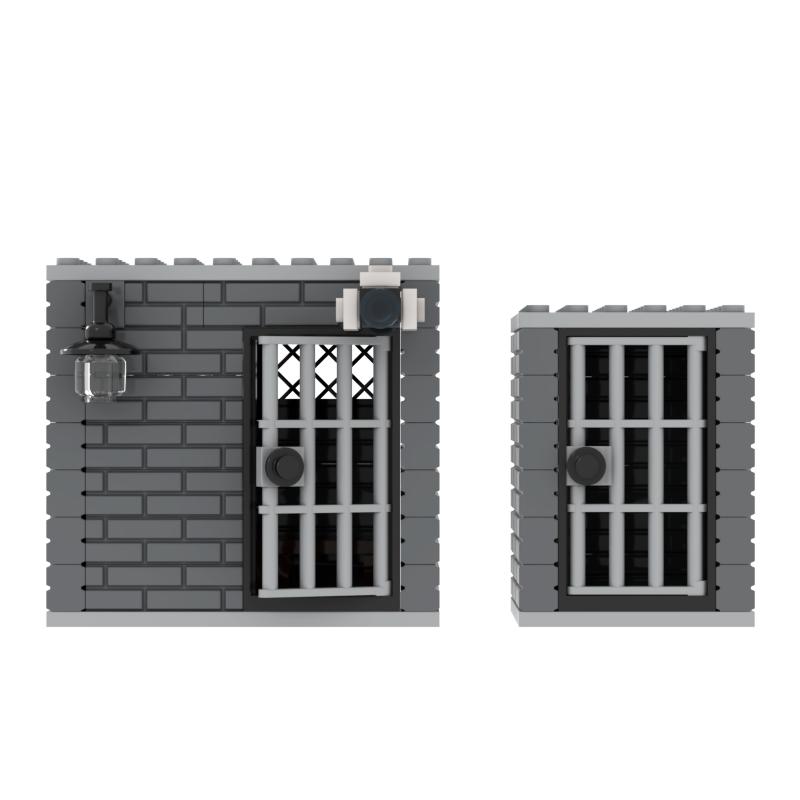 Jail Prison Cell Police Thief Building Blocks Toy Collection Kids Assembly Classic Brick Souvenir Decoration