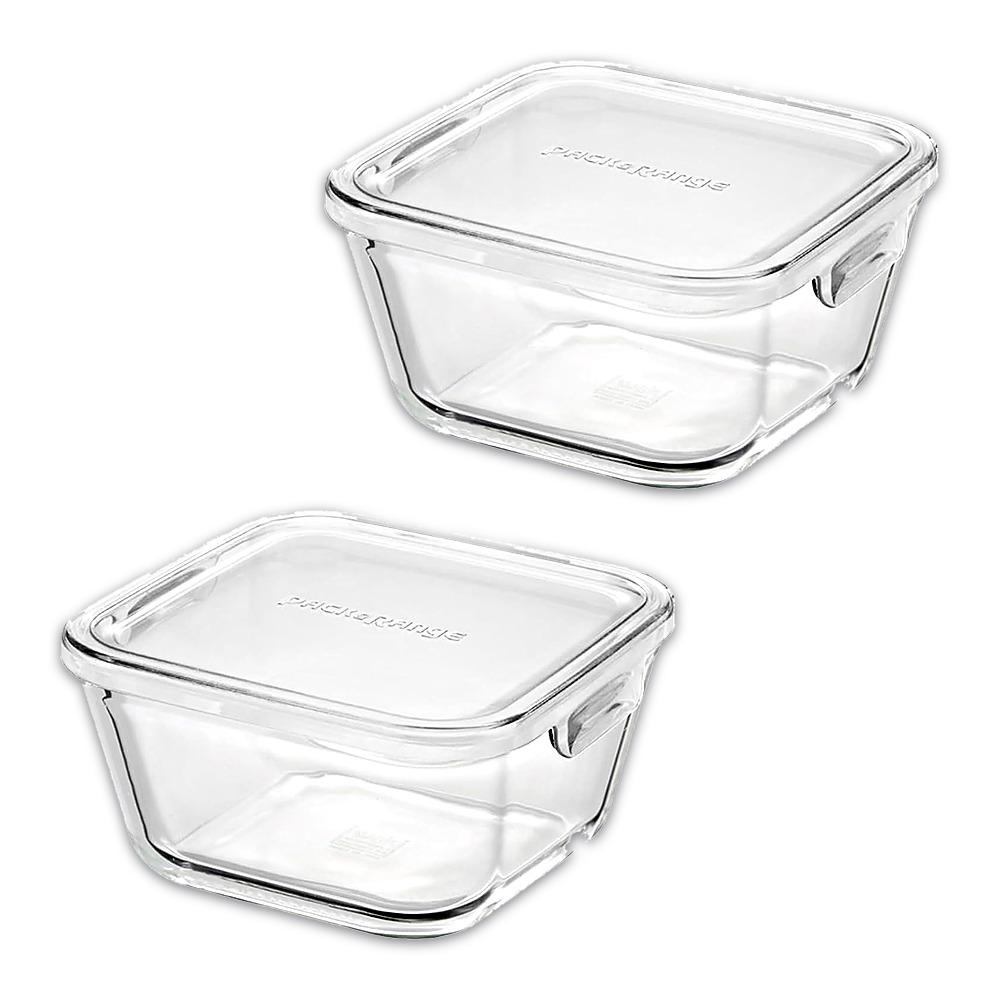 iwaki Pack & Range Square Glass Food Storage Containers Heat Resistant Microwave Safe PS-PRN-11W