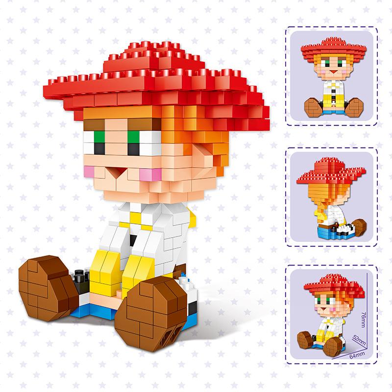 Cute Magic Mini Blocks Cartoon Dinosaur Model Anime Building Toy Juguetes Auction Figure Kids Gifts Girls Present