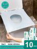 Thickened Disposable Toilet Seat Covers with No-Peel Adhesive – Ideal for Travel & Hotel Use