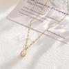Korean Tulip Clavicle Necklace: Elegant Rhinestone Copper Chain for Women, Perfect Gift.