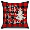 Home Decor Merry Christmas Themed Pillow Covers Pattern Cushion Cover Suitable For Sofa Bedroom Car Pillow Cover