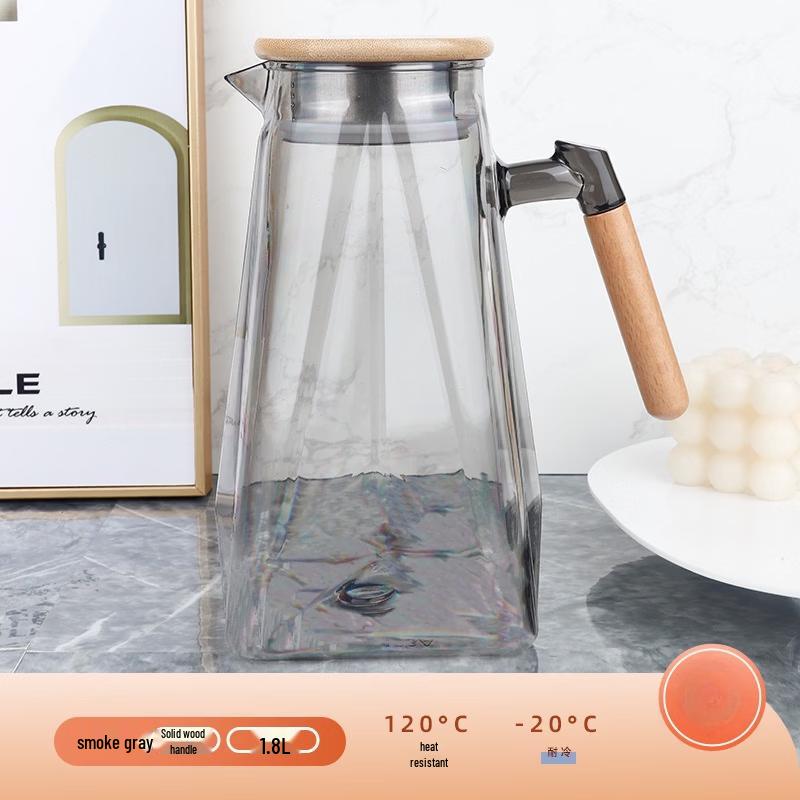 

Ru Han 1.8L Acrylic Kettle with Grey Wooden Handle