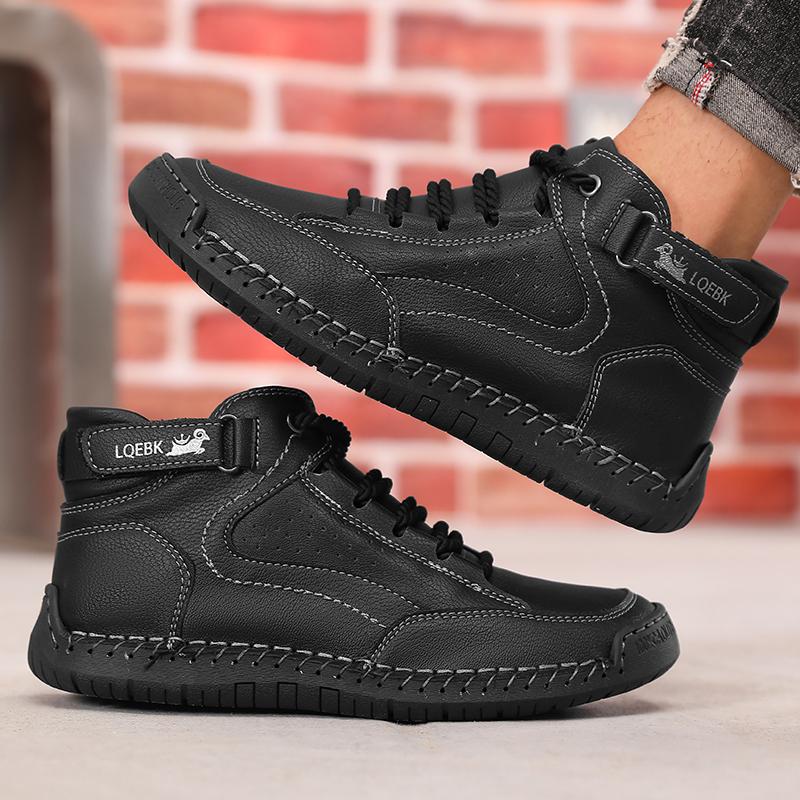 

Новые ретро мужские ботинки Классический модный дизайн Дышащие повседневные лоферы Ручная работа Кожа Мягкий комфорт Весна/осень Женские кроссовки 40