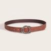 Western Style Pu Leather Belt With Snake Design And Magnet Closure For Women