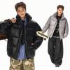 Unisex Winter Thick Cotton Padded Jacket Stand Collar Warm Casual Outerwear Youth