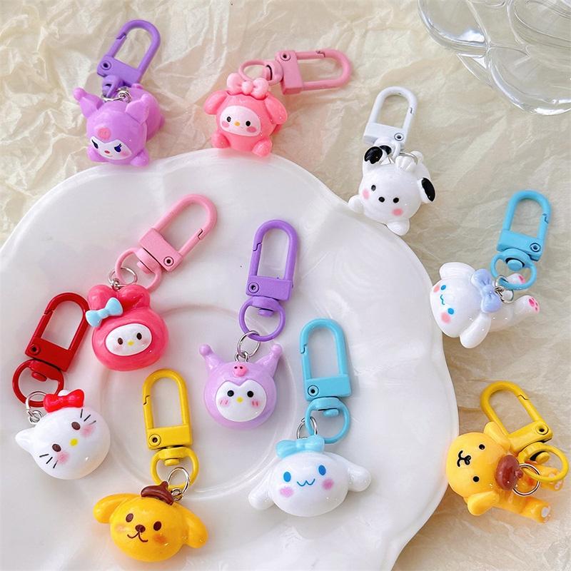 Lovely Cartoon Round Face Keychain Pendant Japanese Style Sweet And Cute Girl Heart Bookbag Accessory Bff Gift