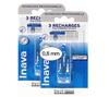Brossettes Interdentaires - Inava - 3 Recharges Étroites 0,8mm - Flexibilité - Résistance - Anti-dérapant