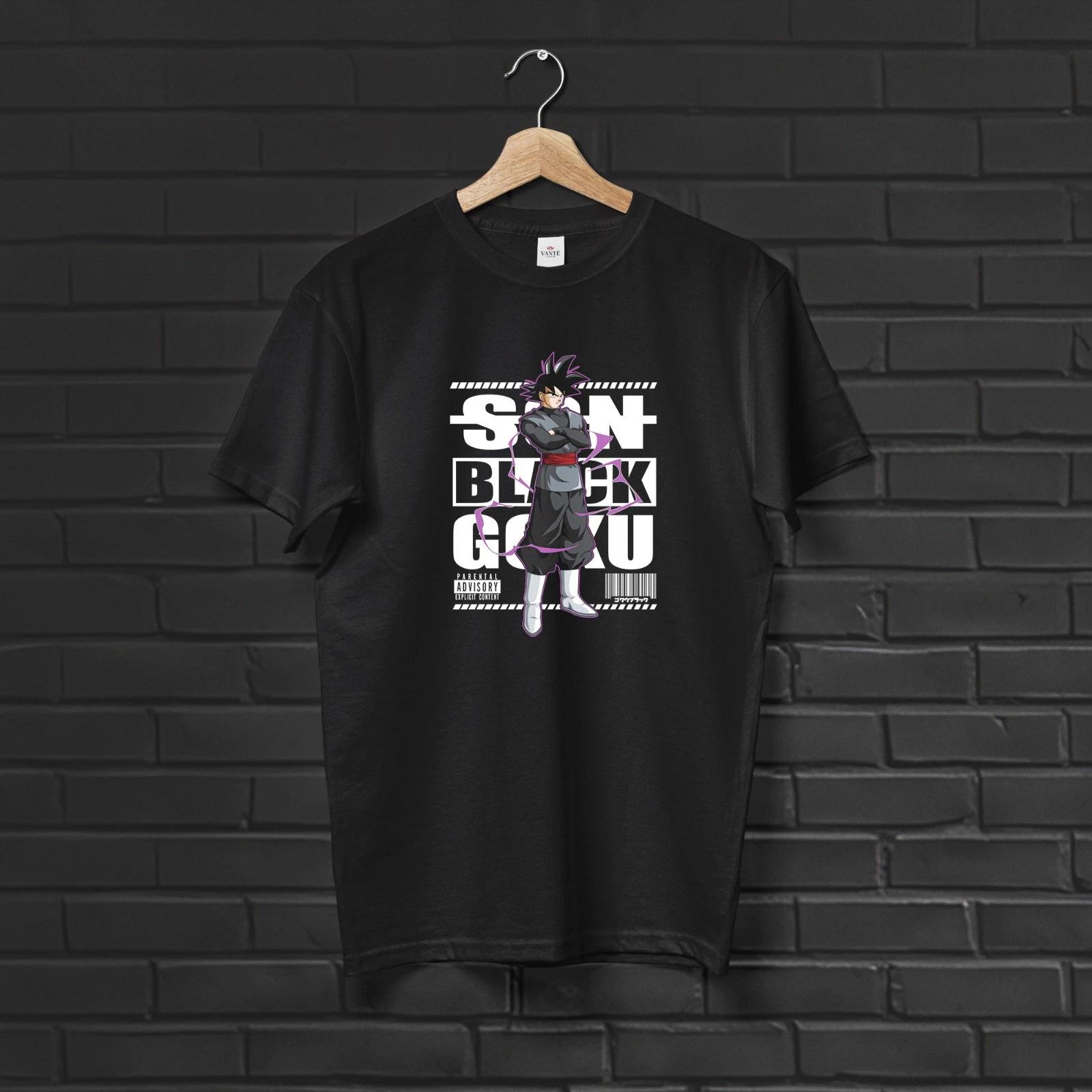 

Son Goku Black Streetwear Graphic Tee Shirt Super Saiyan Rose Men’s Top 4XL