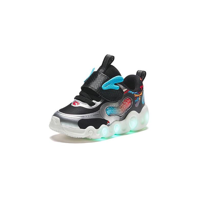Anta Comfortable Non-Slip Shock Absorbing Low-Top Walking Shoes Baby Shoes Black White Blue 312410013-2