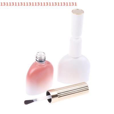 Empty Gel Packaging Refillable Cosmetic Pot Manicure Oil Dispenser 15ml Mini Glass Nail Polish Bottle with Brushes