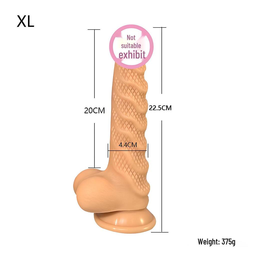 Unisex Realistic Textured Dildo and Anal Plug for Adult Massage and Sensual Exploration.