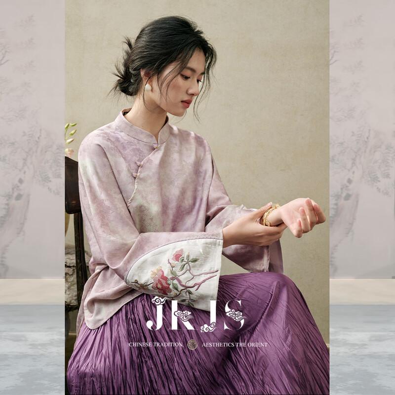 Женская жаккардовая блузка в новом китайском стиле L