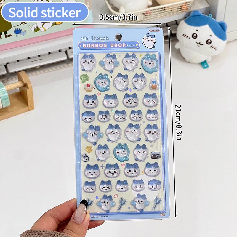 Sanrio Cartoon Sticker Hello Kitty Kuromi My Melody Aesthetic Sticker Cinnamoroll DIY Scrapbook Bonbon Drop Decal Party Favor