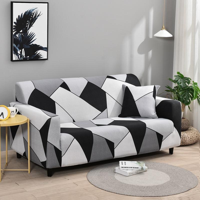 1pc Elastic Printed Sofa Cover, All-incl., Anti-slip, Season-proof, Cat/dust-resist., Wash/durable, for Home Sofa Decor&prot.