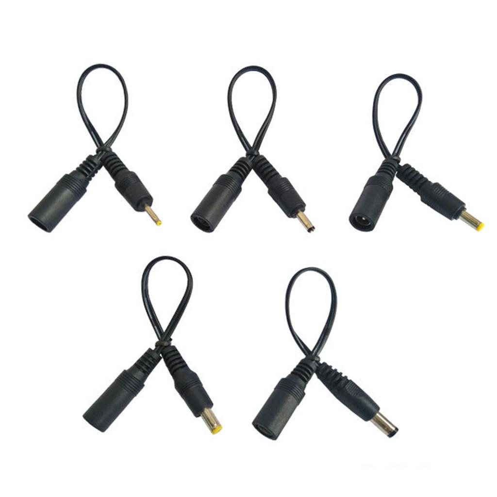5V 9V 12V DC5.5x2.1mm Female To 5 Types DC Male Connector Adapter Cable Extension Power Cord Support Voltage 1V-36V