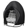 Waterproof Outdoor Egg Chair Cover, 210D Black Oxford Cloth, Dustproof and Weatherproof.