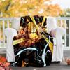 1pc Agatsuma Zenitsu (4) Theme Blanket - Digital Print, Polyester, Cozy for All Seasons, Perfect for Outdoor, and Travel