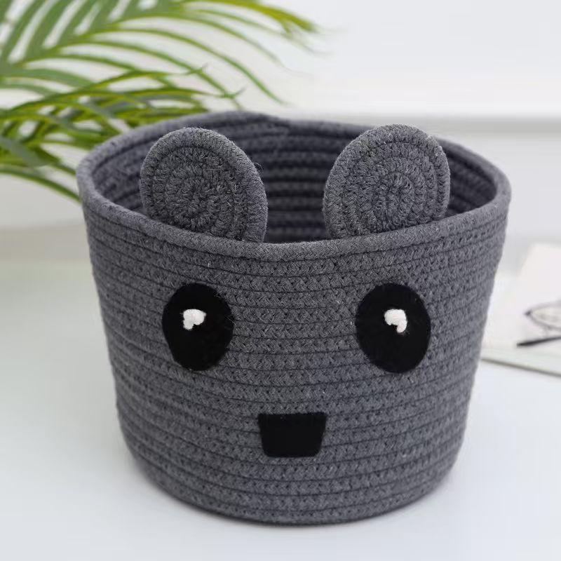 Cotton Rope Woven Storage Basket Keys Cosmetics Snacks Desktop Organiser Nordic Minimalist Home Decor