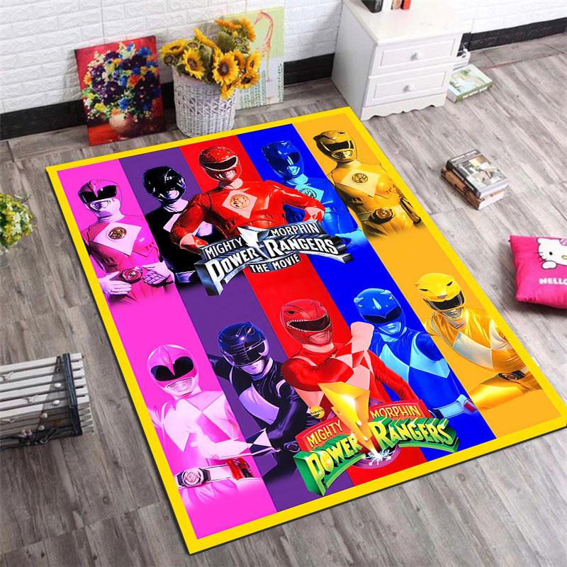 Power Rangers Rug, Suitable for Living Room, Bedroom, Game Room, Computer Room and Home Décor.
