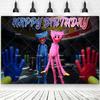Hot Game-P&Poppy-Playtimes Backdrop Kids Birthday Decorations Party Supplies Baby Shower Banner Horror Festival Decor Props Gift