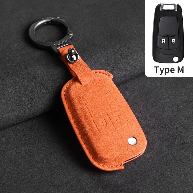 Suede Car Key Case Cover Shell Fob For Buick Encore Envision Gl6 Gl8 Excelle Regal For Chevrolet Cruze Epica Lova Camaro Impala