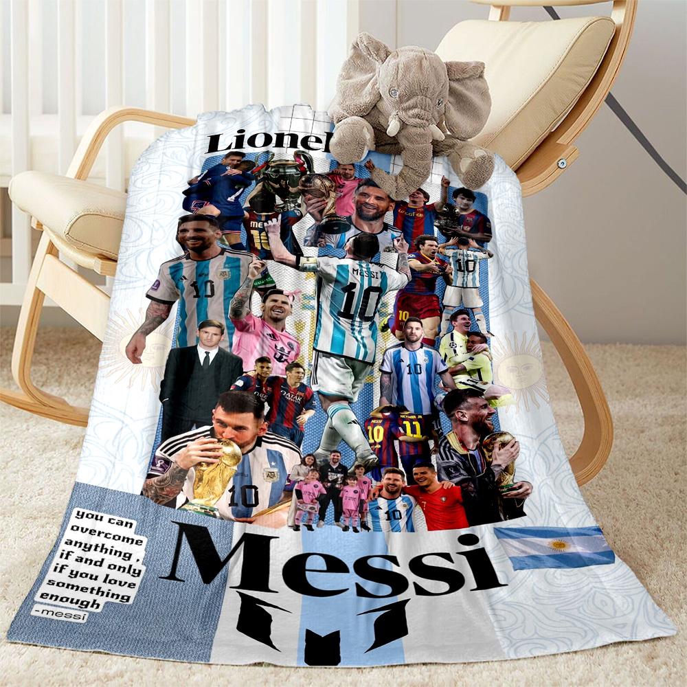Messi 202 Blanket Soft & Cozy Suitable for Office Chair Bedding Chair Four Seasons Universal Digital Print Birthday Christmas Gift Blanket