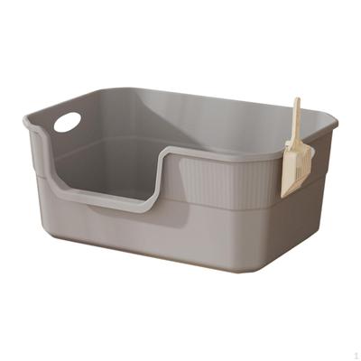 Cat Litter Box Open Top Indoor Pet Sandbox Elevated