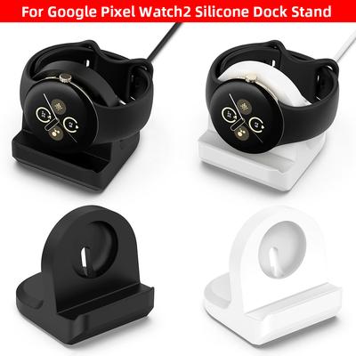 Ladeständer Halterung Silikon Dock Halter für Google Pixel Watch 2 Tragbare Uhrenladestation Rutschfester Desktop Kabelhalter