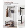 Coat Rack Hall Tree with Shoe Storage Bench Entryway Bench with Shoe Storage for Entryway Greige and Black