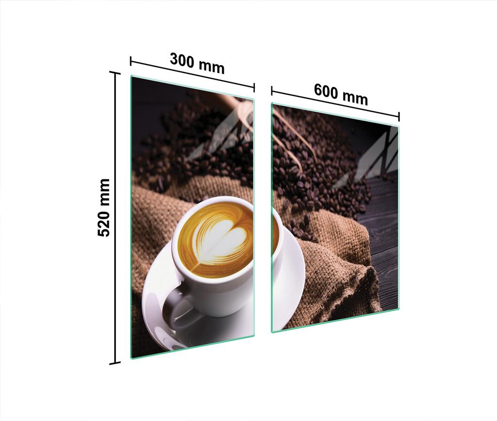 GLASPLATTA SKYDD FÖR SPIS 90x52 KAFFE