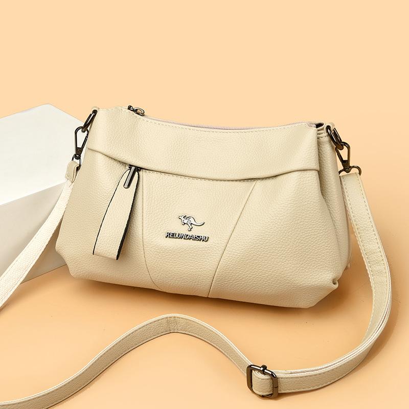 Ladies' Bucket Bag, Fashionable Soft Leather, Middle-aged Mom's Bag, Single-shoulder Bag, Crossbody Bag