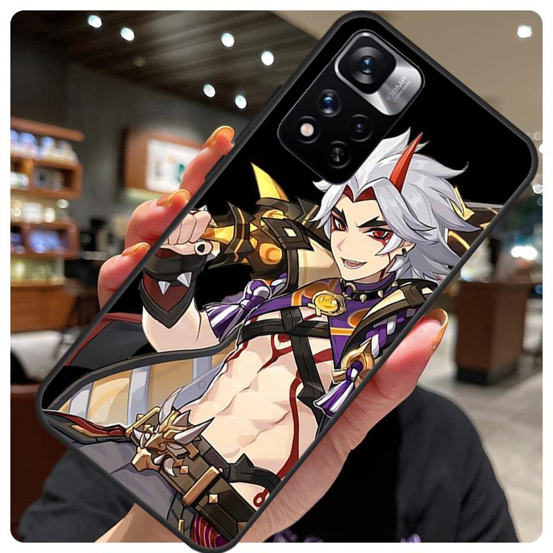 Arataki Itto Genshin Impact Case For Redmi Note 12 Pro Cover For Redmi Note 10 8 9 11 Pro 8T 9S 10S 11S 12S 9C 10C 12C
