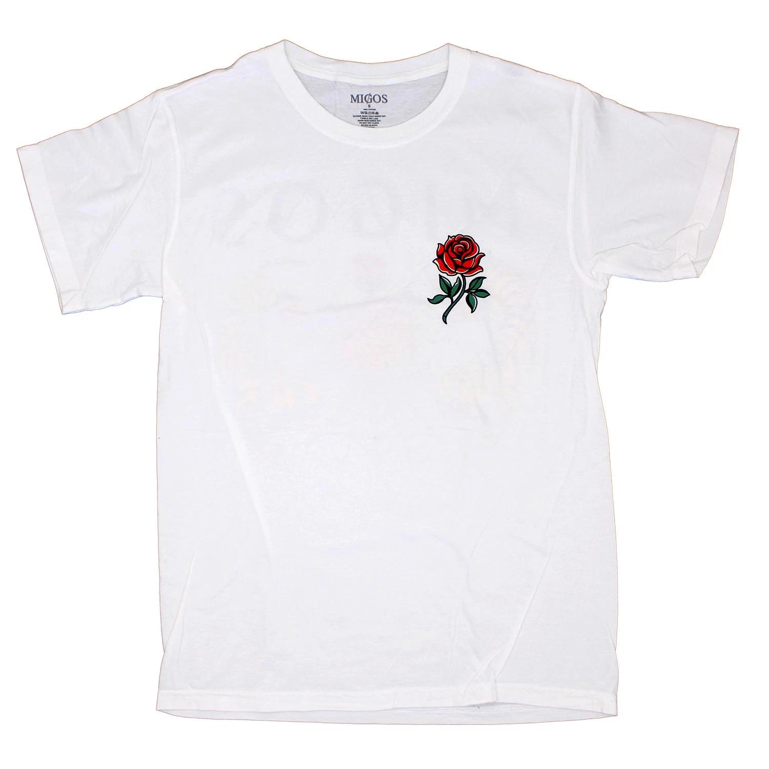 Men s Migos Roses & Tigers T-shirt Small White XS