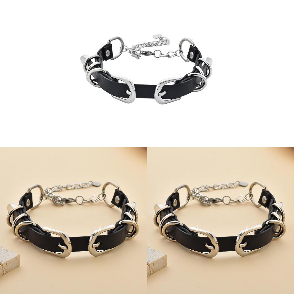 Collier Anneau Circulaire Géométrique Superposé Pour Femmes Hommes Avec Pendentif Palladium