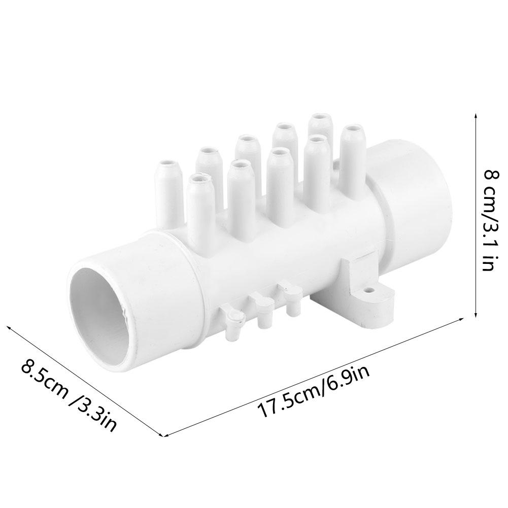 1.5in 10mm 10 Port PVC Pool Plumbing Manifold Hot Spring Bathtub Swimming Pool Spa Accessories
