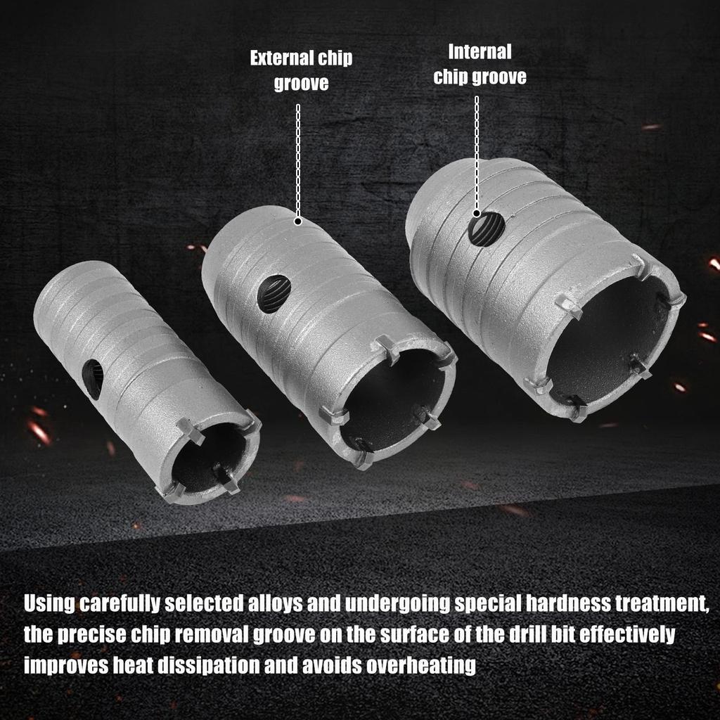 350MM Round Handle SDS Wall Drill Bit Concrete Cement Stone Tungsten Carbide Drill Bit With 27/38/46MM For Air Conditioners, Was