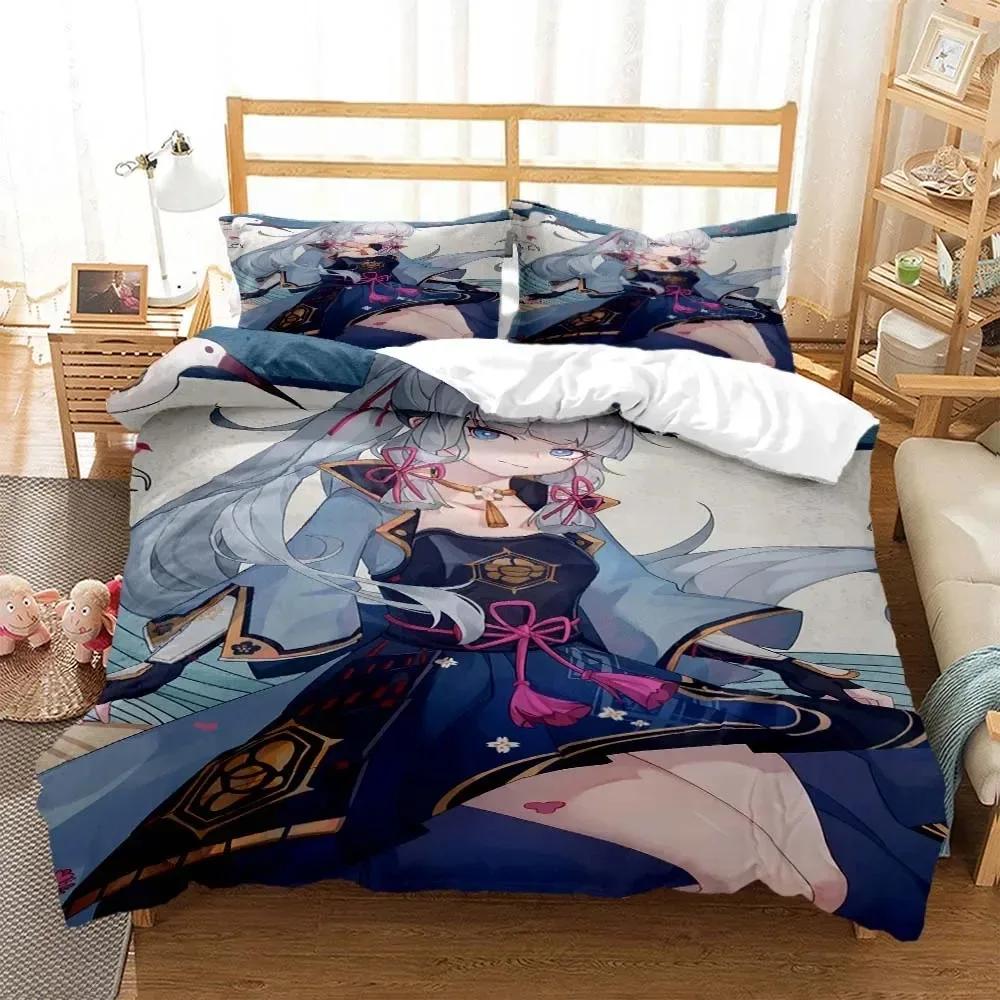 Genshin Impact Digital Print Polyester Bedding Sets Child Kids Covers Boys Bed Set For Teens Bedding Set