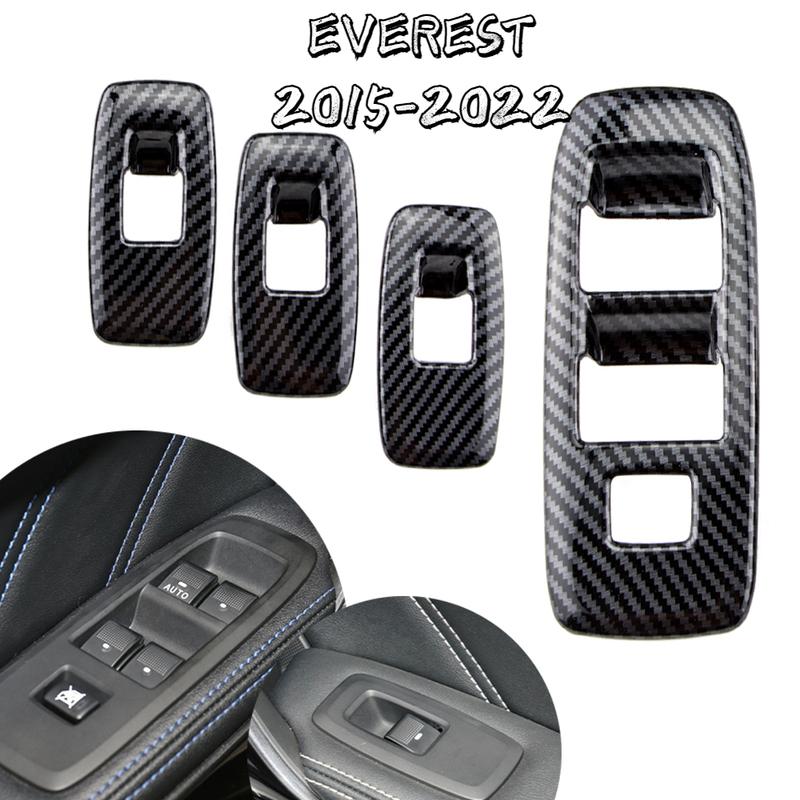 For Ford Ranger Everest Endeavor 2015- Car Door Window Lift Switch Panel Cover Trim Frame Decorator Sticker Accessories