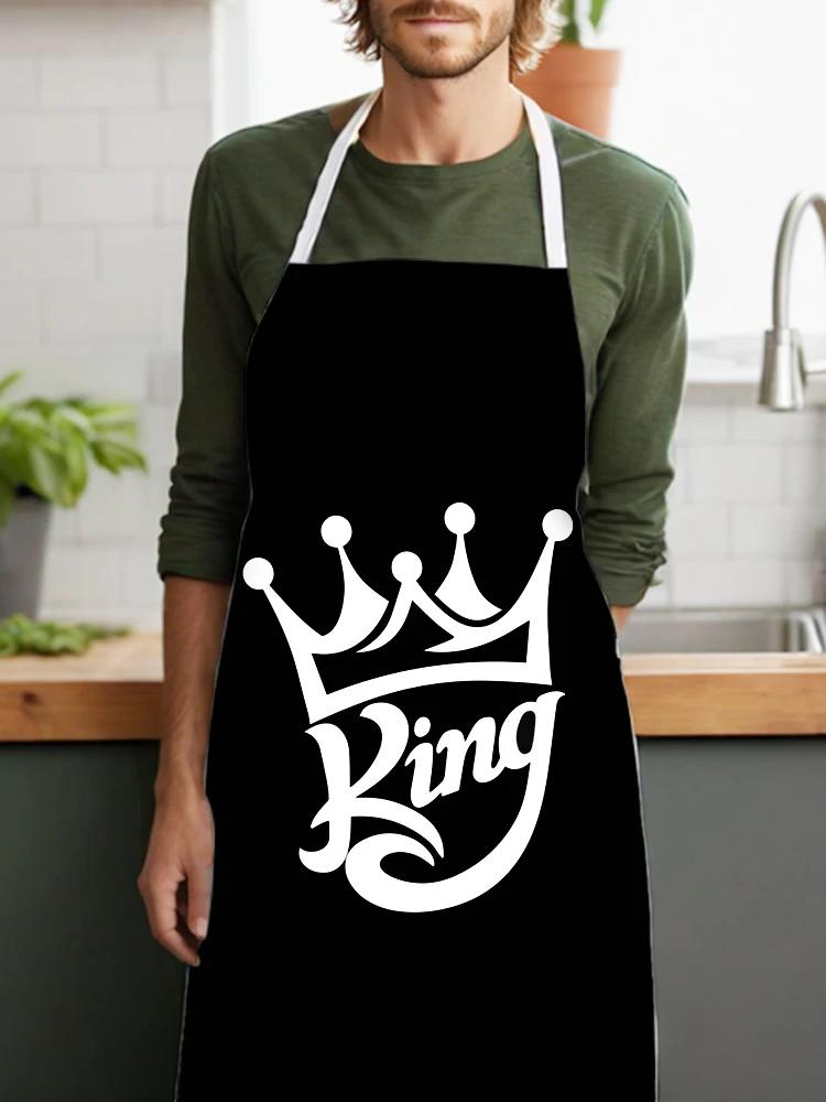 

Mr Mrs Kitchen Aprons Couple Waist Bib Apron Household Cleaning Clothing Chef Baking Cooking Accessories Pinafore Wedding Gift 38X47cm