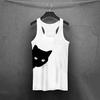 Women's Fashion Shirt Cat Printed Summer Tank Vest Tops 3 Colors