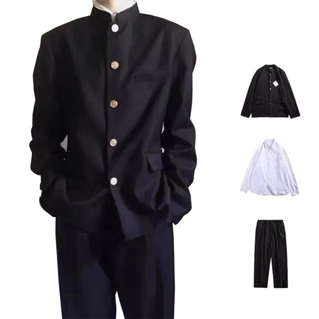 NOQINHOO High School Uniform Anime Cosplay Costume Men's 3-Piece Set, (Size Small)