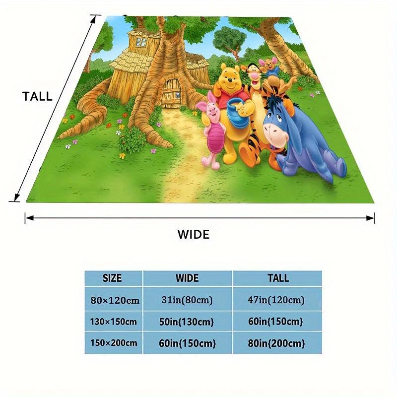 1 Stück Winnie Puuh Druckdecke - Weiche Ganzjahresdecke für Wohnzimmer, Schlafzimmer, Personalisierbares Geschenk mit entzückendem Cartoon-Design