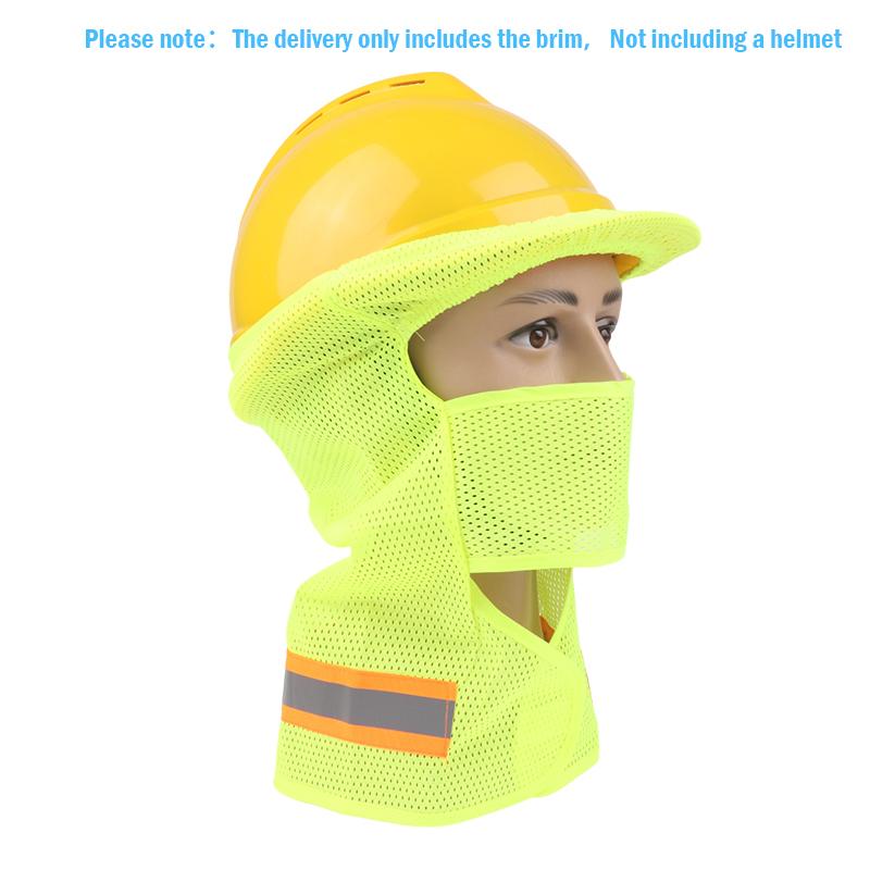 

Летняя защитная каска от солнца, защитный шлем для лица и шеи, светоотражающая полоса, защитный козырек от солнца для работников на открытом воздухе жёлтый
