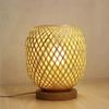 Bohemian Hand-woven Natural Bamboo Table Lamps Vintage Vine Rattan Decorative Desktop Lights for Study Teahouse Bedside