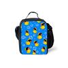Yellow Duckling Print Shoulder Strap Insulated Lunch Bags 2D Cartoon Boy/Girls Picnic Food Preservation Lunch Box Bag Thermal