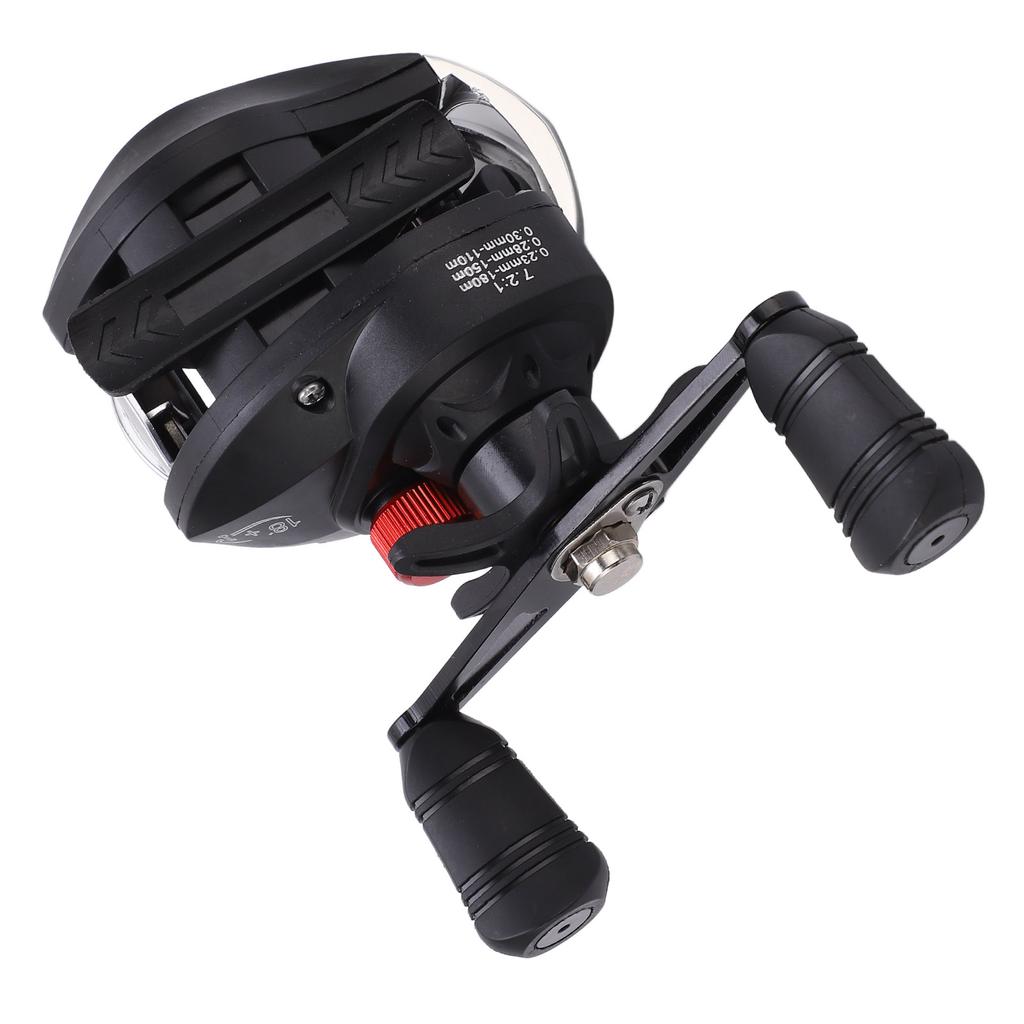 LK201 Baitcasting Reel 18+1BB 7.2:1 High Speed 8KG Max Drag Plastic Wire Cup Left Hand