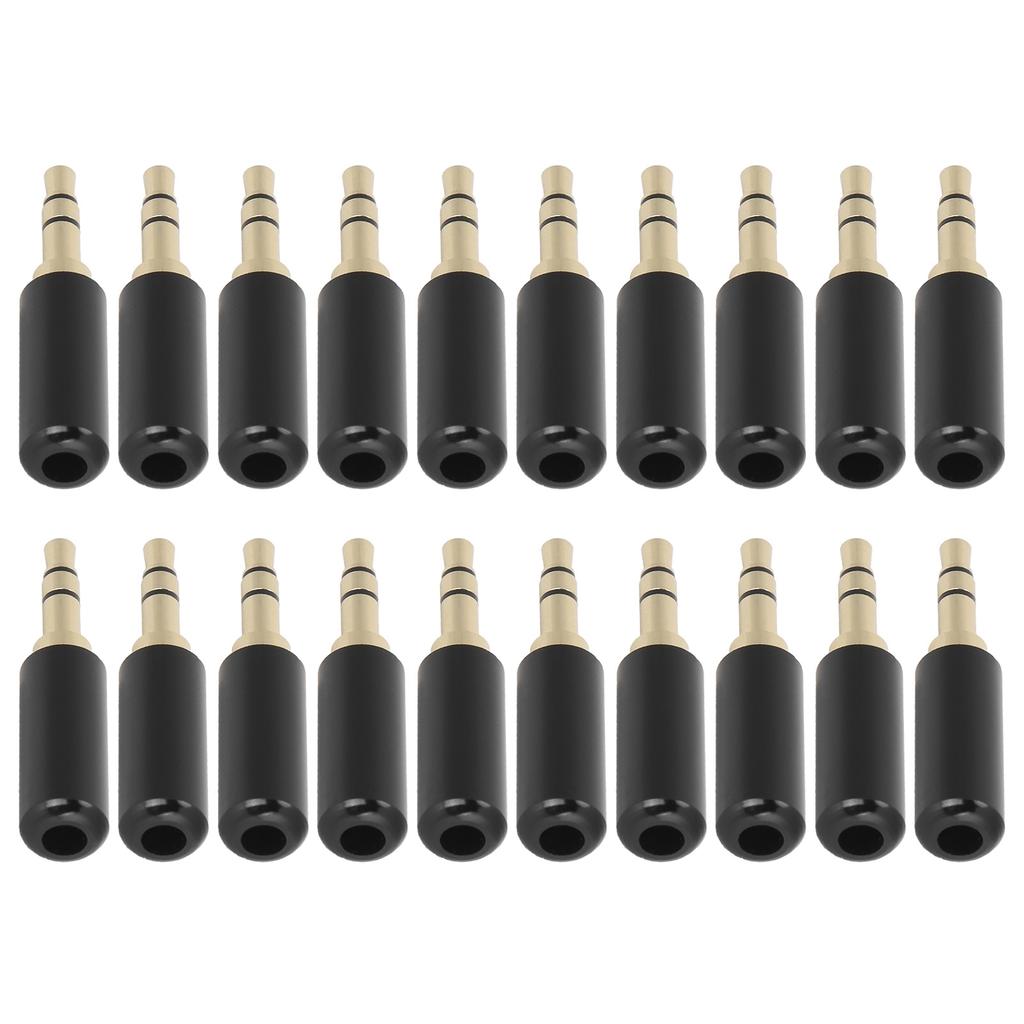 20pcs 3.5mm Headphone Audio Plug DualChannel Stereo Audio Adapter for Headset Repair Replacement