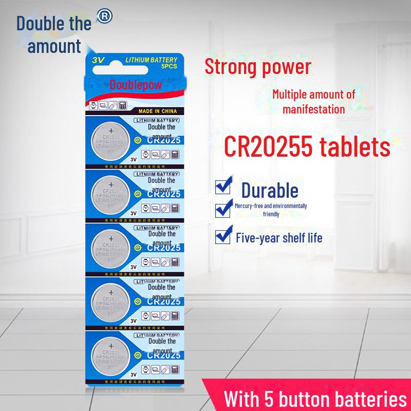 Mercury-Free 3V Lithium Ion Button Battery for Car Remotes - Double 2025, Zinc-Manganese Composition
