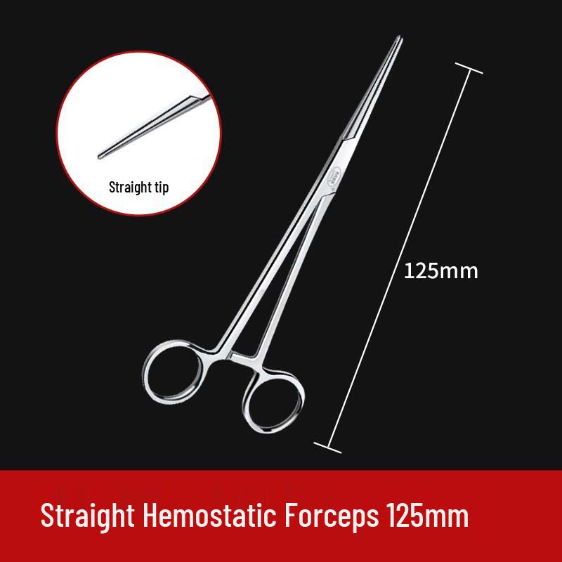 

Гемостатичні та рибальські щипці з нержавіючої сталі: Ліктьові, Прямоголові, Судинні та Голкотримачі щипці для Хірургії та Видалення Шерсті у Домашніх Тварин 125mm Straight Head x1
